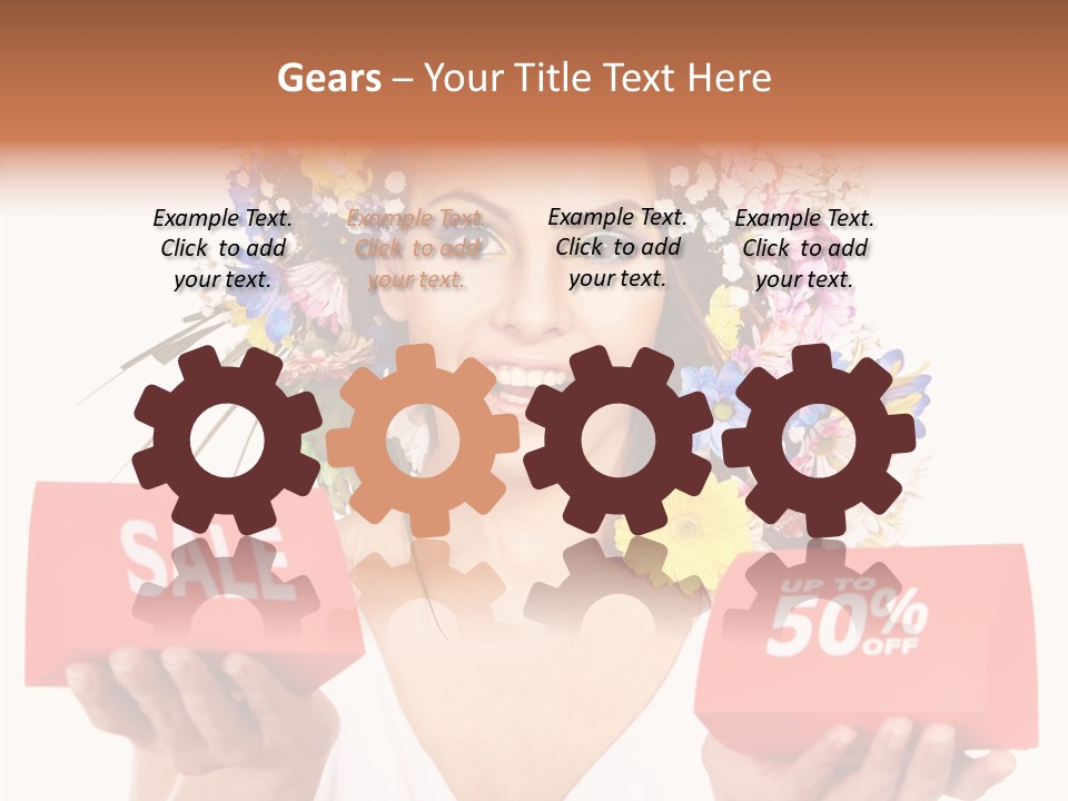 Girl Advertisement Hand PowerPoint Template