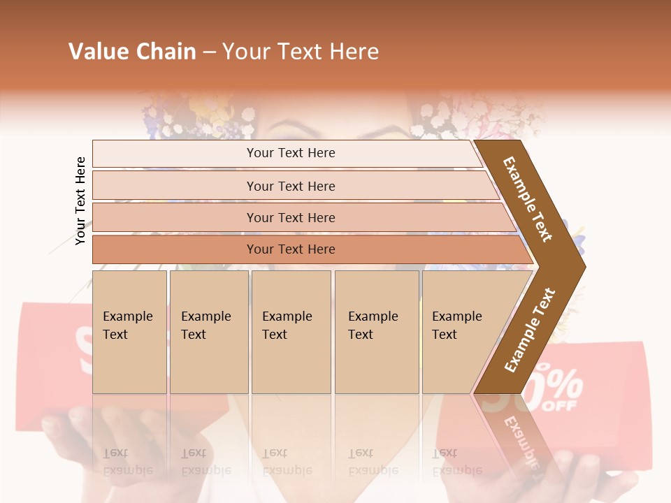 Girl Advertisement Hand PowerPoint Template