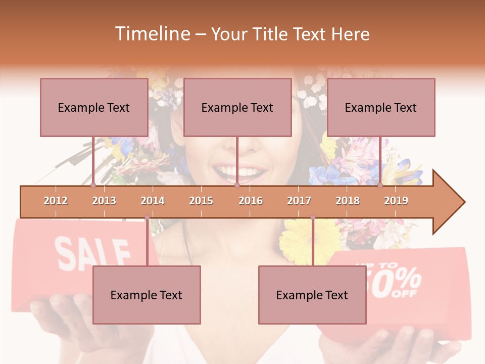 Girl Advertisement Hand PowerPoint Template