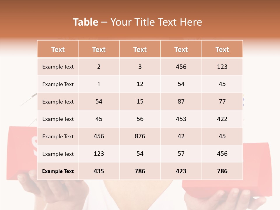 Girl Advertisement Hand PowerPoint Template