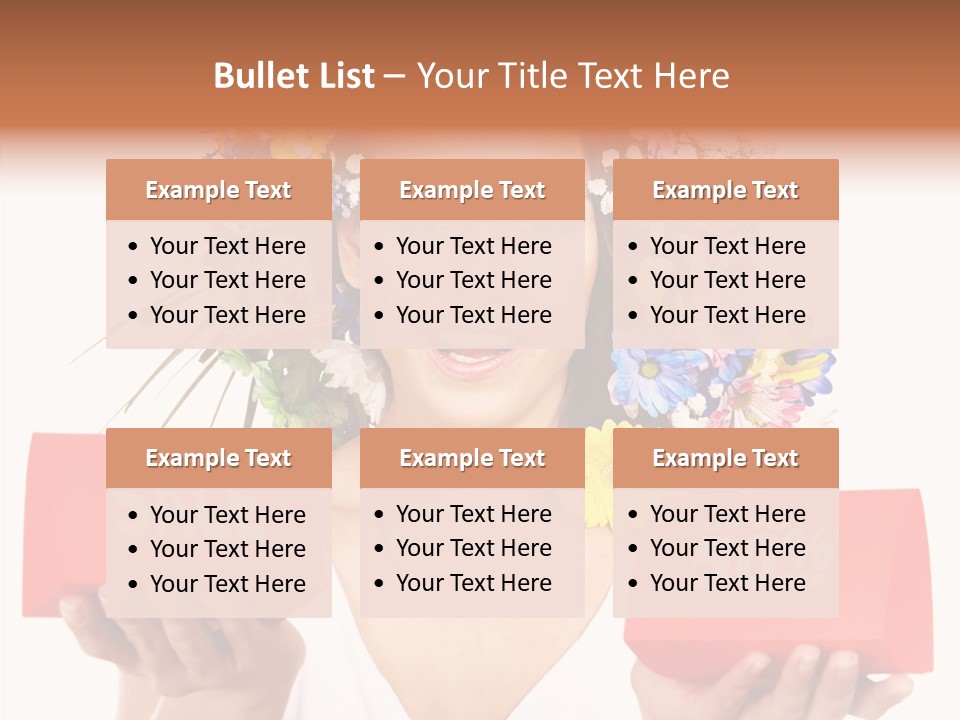 Girl Advertisement Hand PowerPoint Template