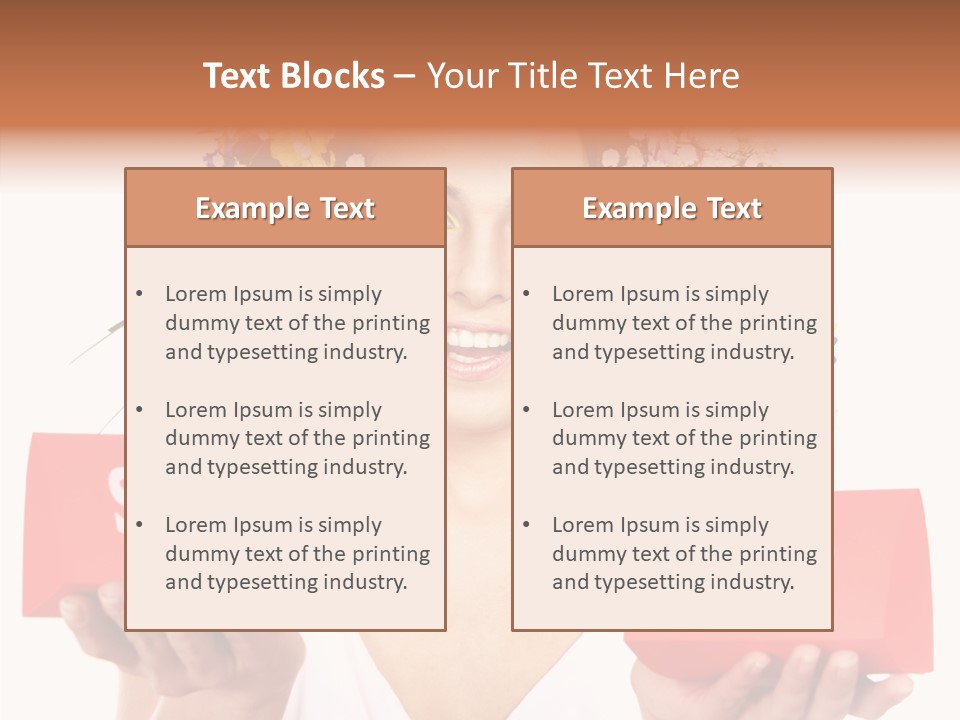 Girl Advertisement Hand PowerPoint Template