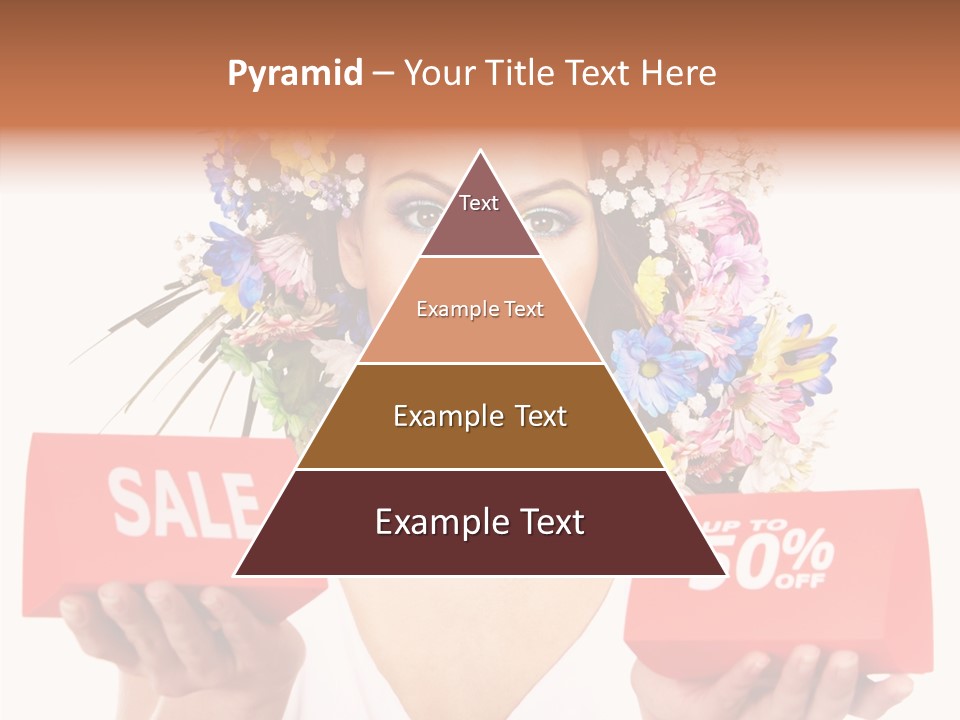 Girl Advertisement Hand PowerPoint Template