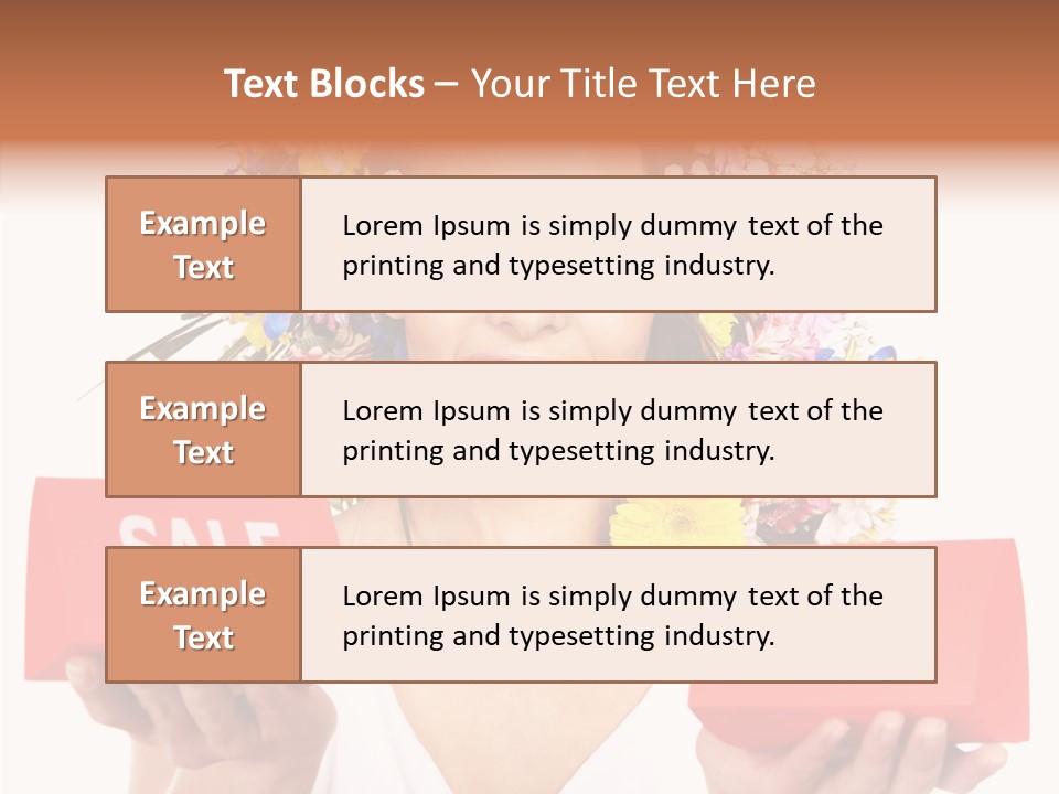 Girl Advertisement Hand PowerPoint Template