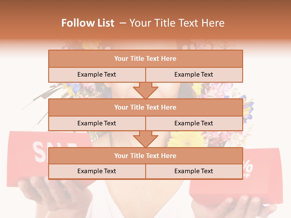 Girl Advertisement Hand PowerPoint Template