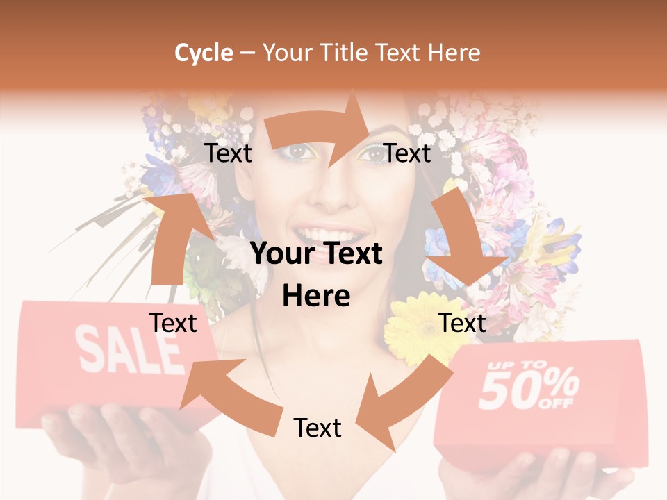 Girl Advertisement Hand PowerPoint Template