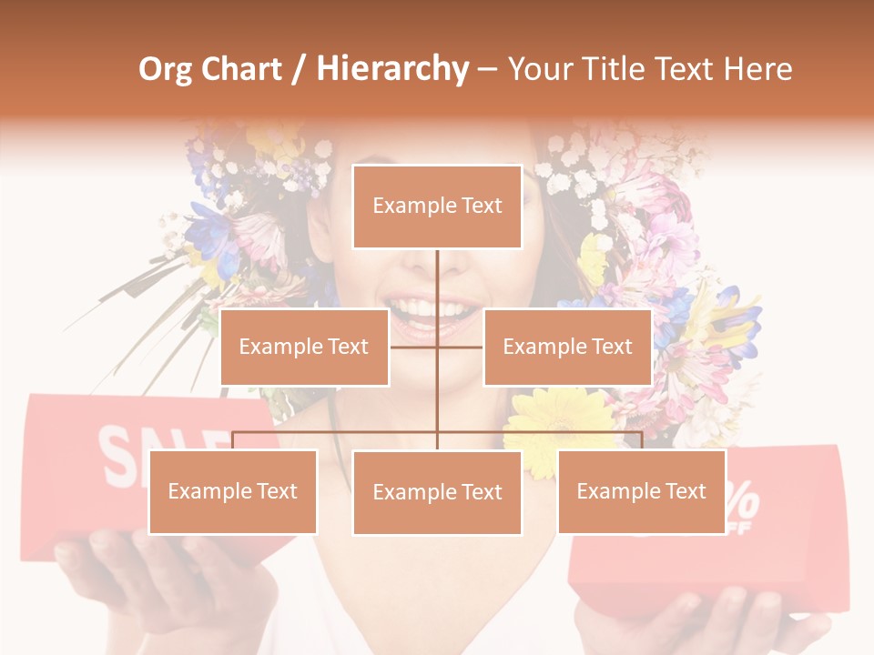 Girl Advertisement Hand PowerPoint Template