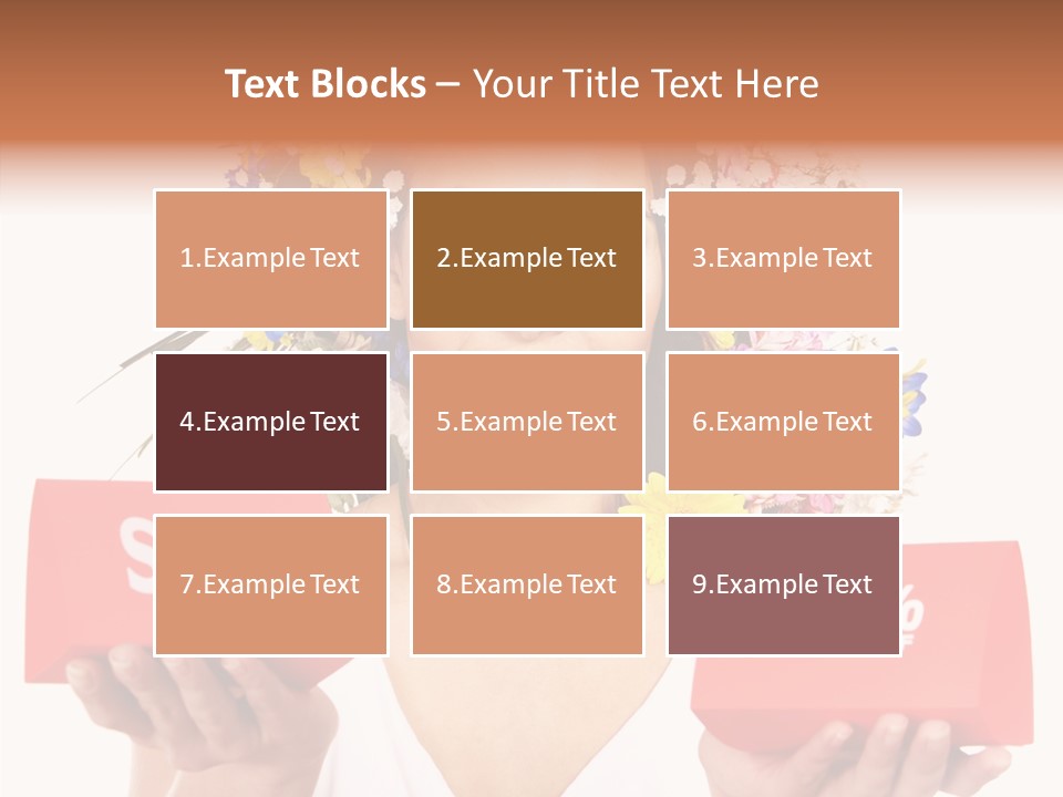 Girl Advertisement Hand PowerPoint Template