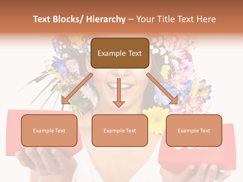 Girl Advertisement Hand PowerPoint Template