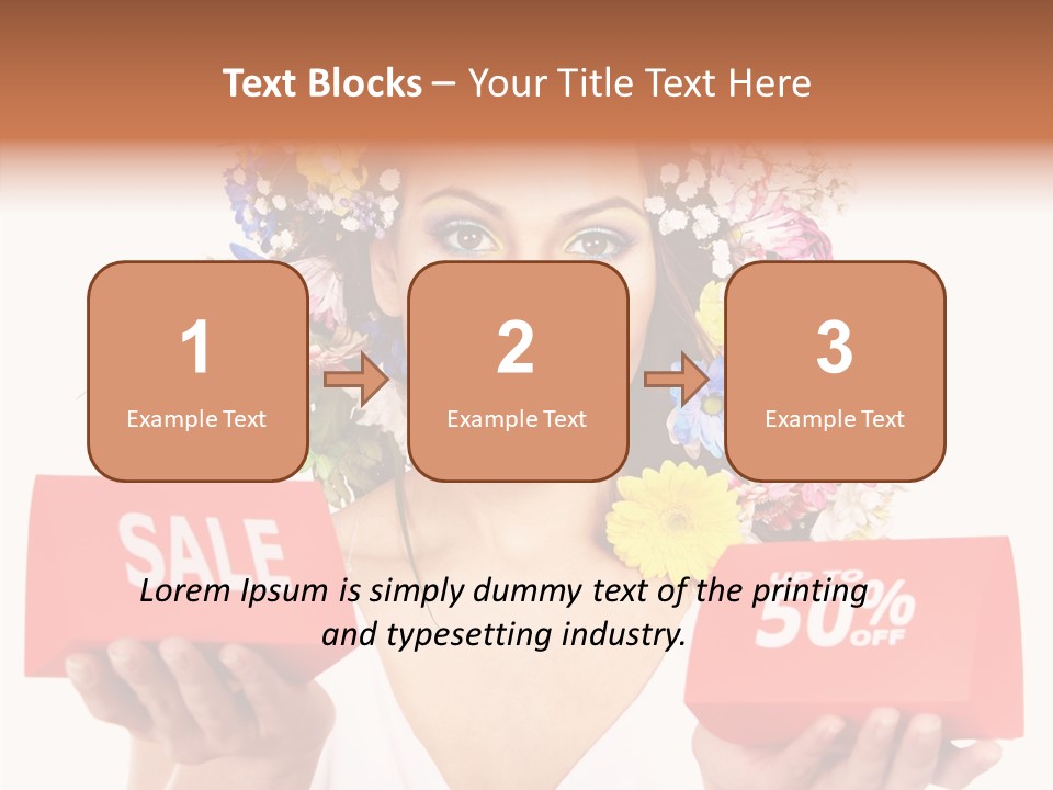 Girl Advertisement Hand PowerPoint Template