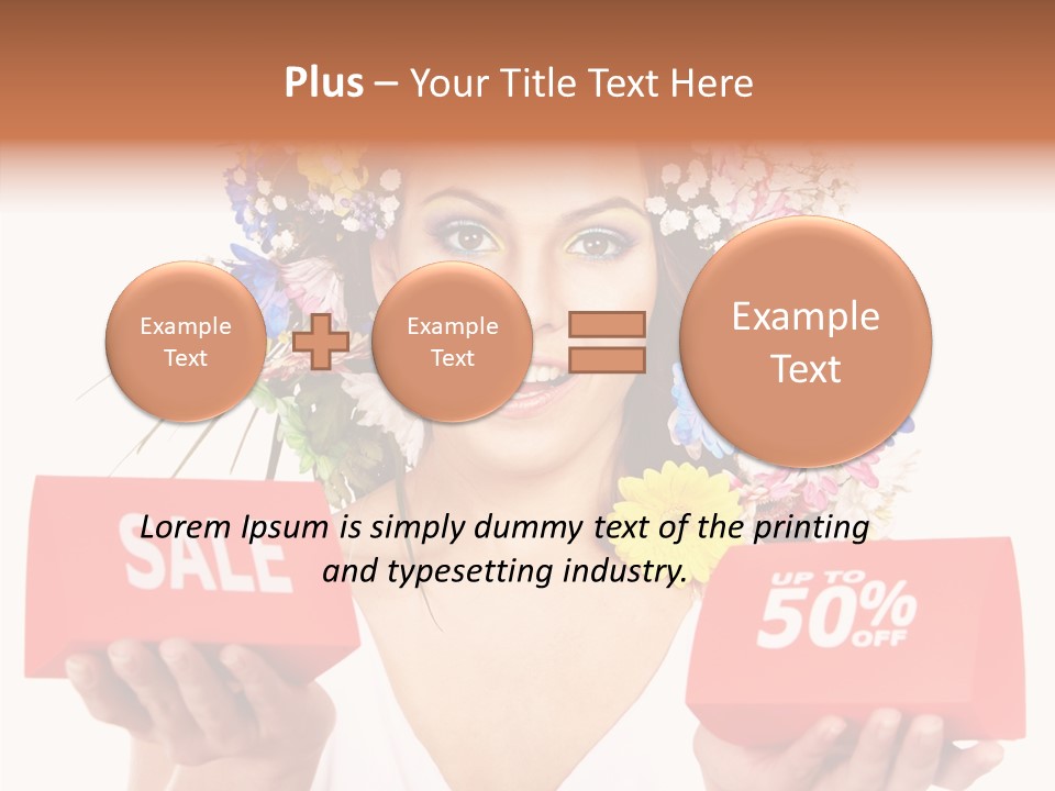 Girl Advertisement Hand PowerPoint Template