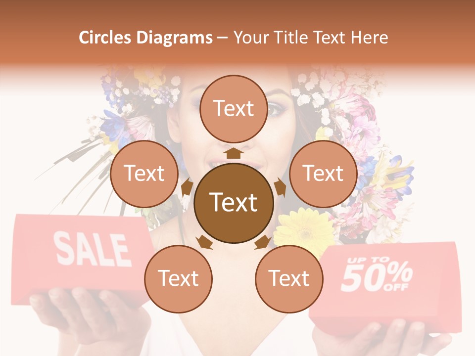 Girl Advertisement Hand PowerPoint Template