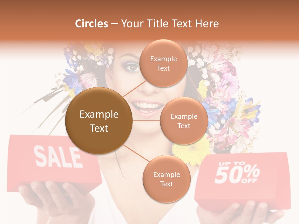 Girl Advertisement Hand PowerPoint Template