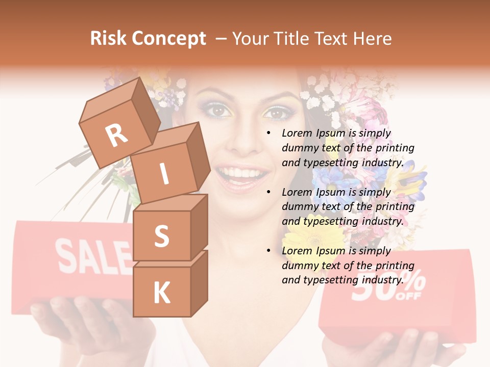 Girl Advertisement Hand PowerPoint Template