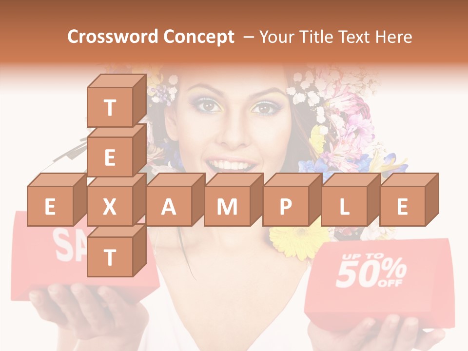 Girl Advertisement Hand PowerPoint Template