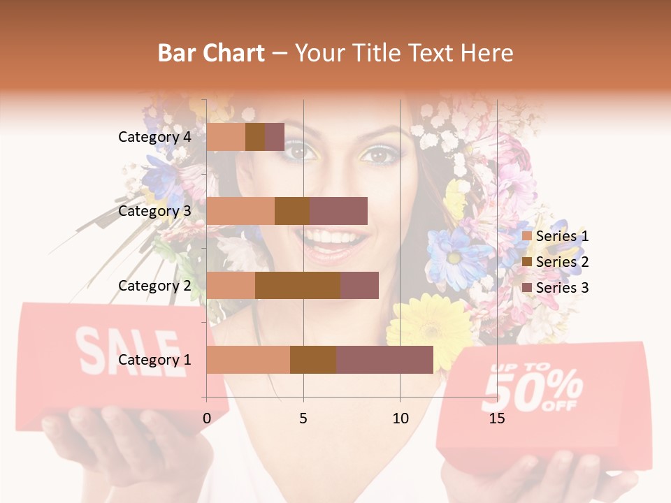 Girl Advertisement Hand PowerPoint Template