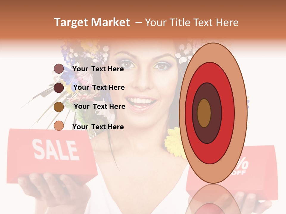 Girl Advertisement Hand PowerPoint Template