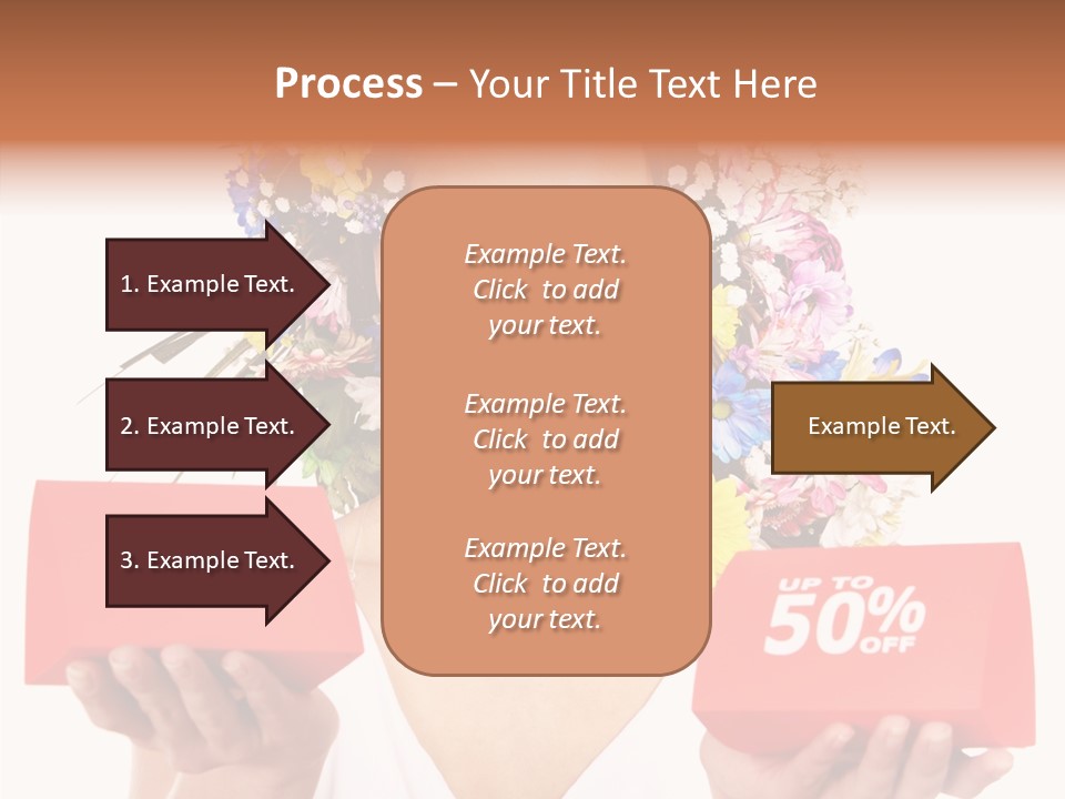 Girl Advertisement Hand PowerPoint Template