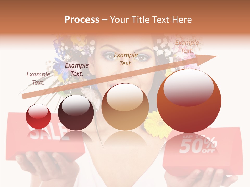 Girl Advertisement Hand PowerPoint Template