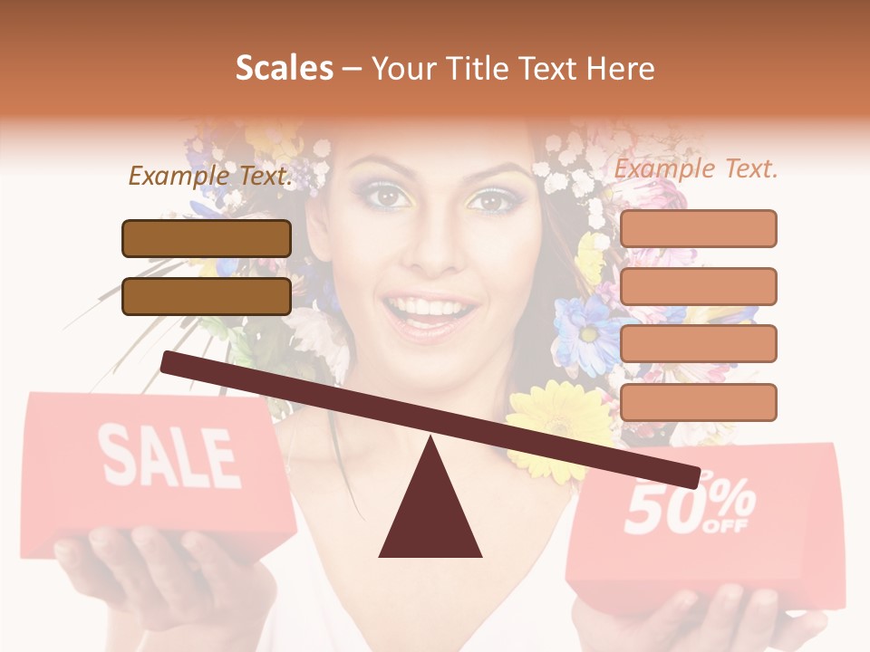 Girl Advertisement Hand PowerPoint Template