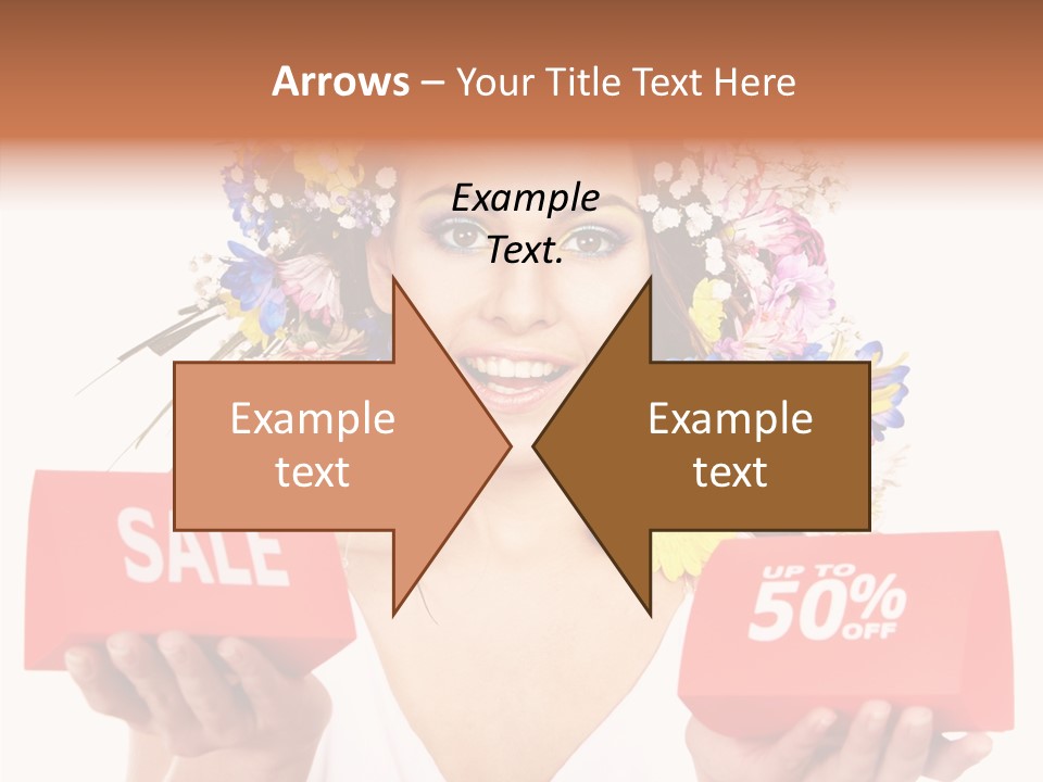 Girl Advertisement Hand PowerPoint Template