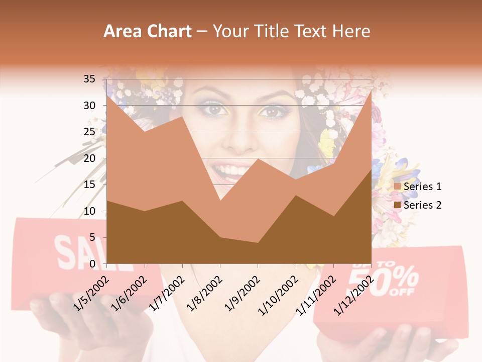 Girl Advertisement Hand PowerPoint Template