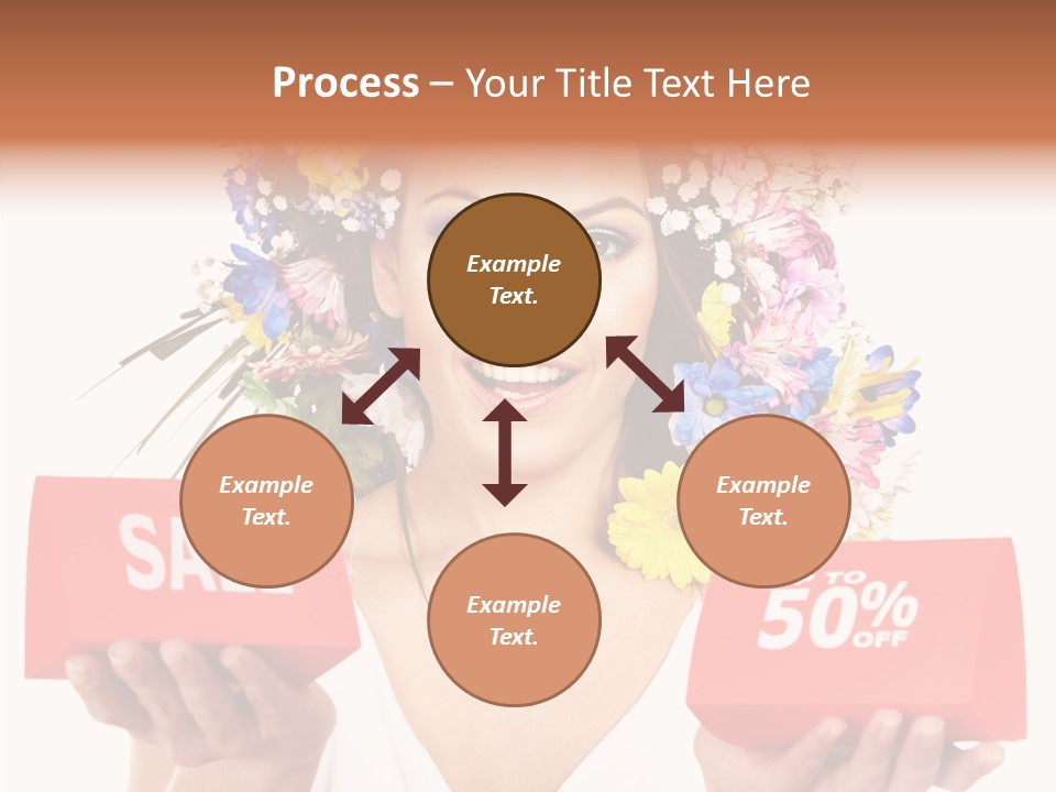 Girl Advertisement Hand PowerPoint Template