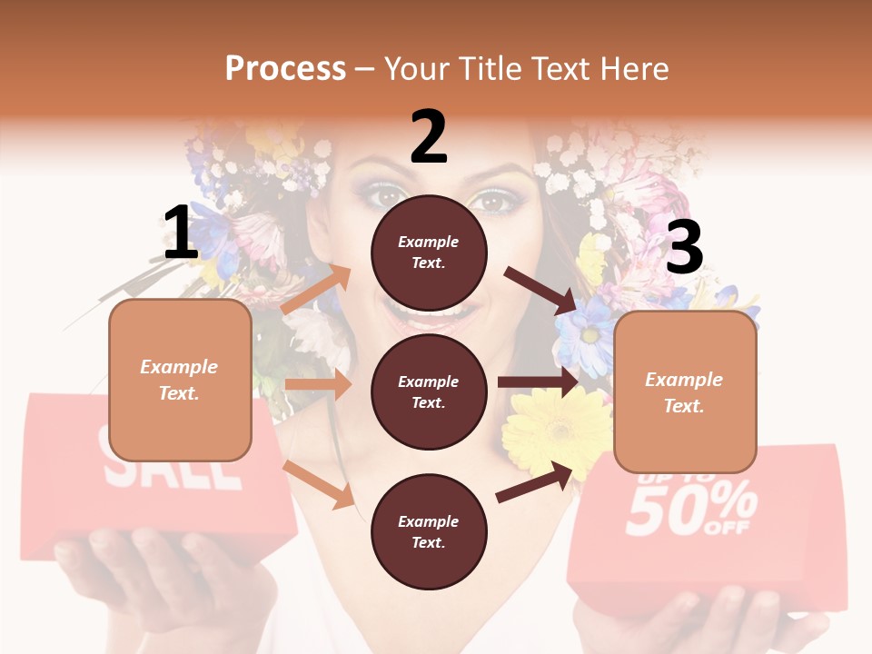 Girl Advertisement Hand PowerPoint Template