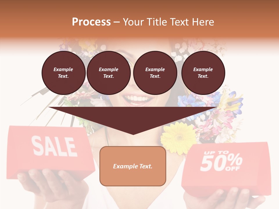 Girl Advertisement Hand PowerPoint Template
