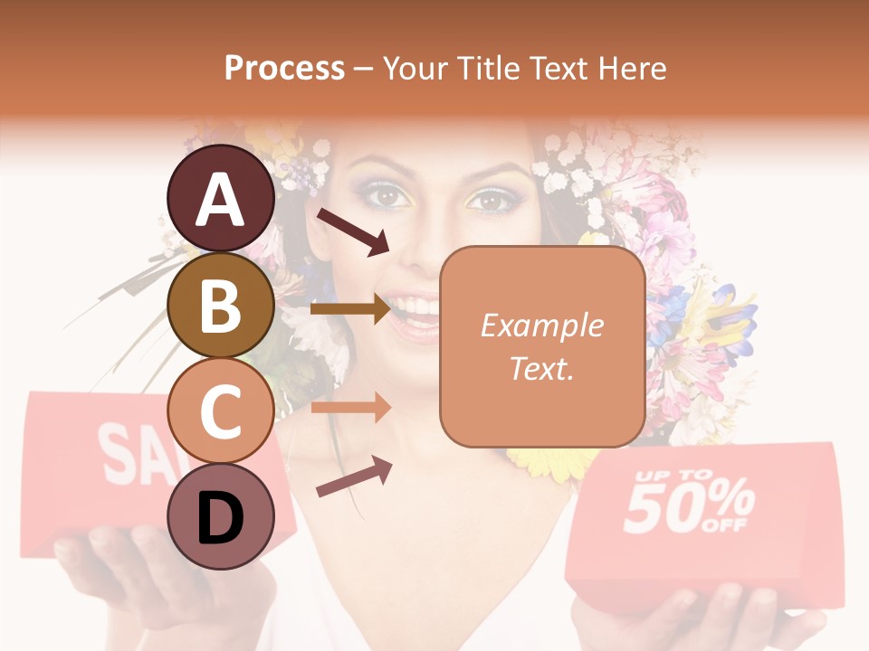 Girl Advertisement Hand PowerPoint Template