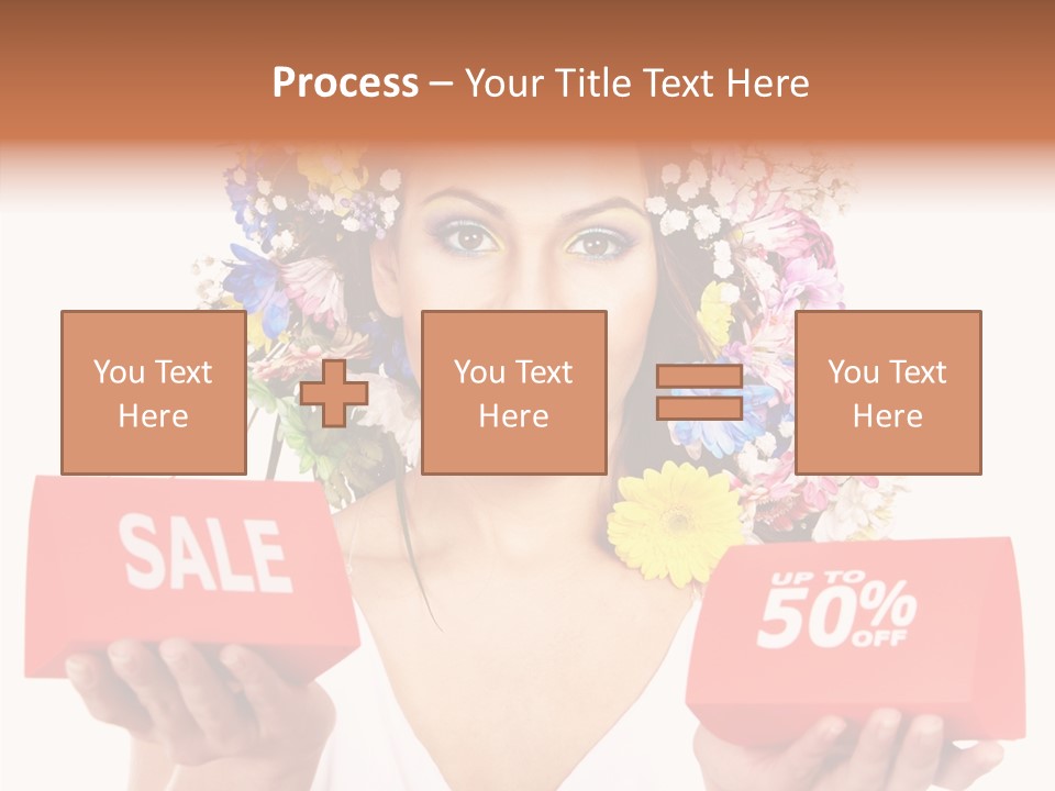 Girl Advertisement Hand PowerPoint Template