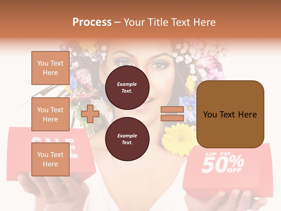 Girl Advertisement Hand PowerPoint Template