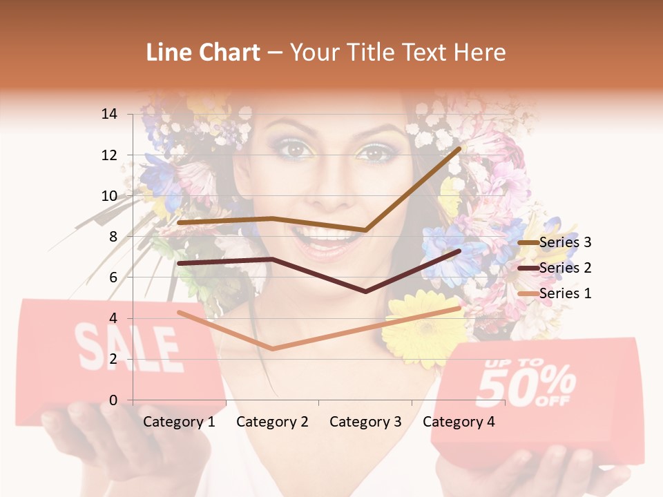 Girl Advertisement Hand PowerPoint Template