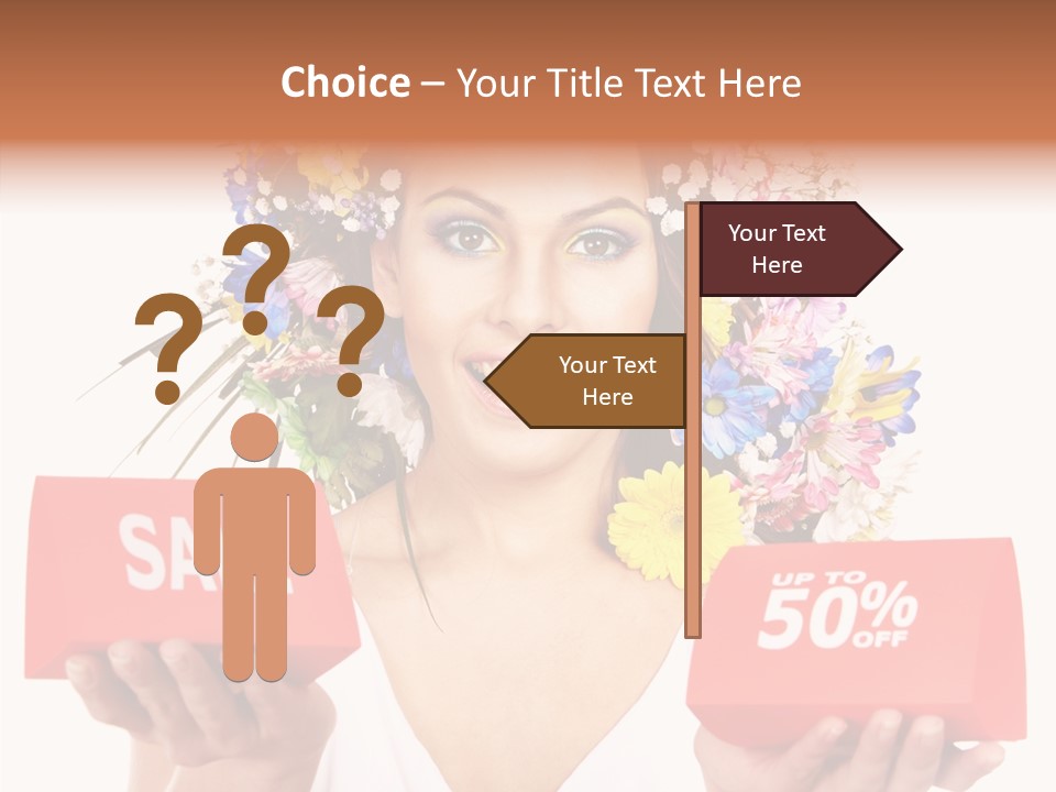 Girl Advertisement Hand PowerPoint Template