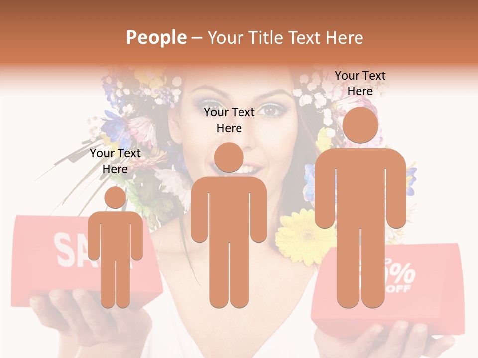 Girl Advertisement Hand PowerPoint Template