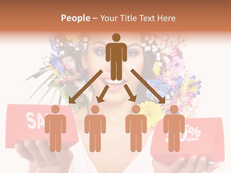 Girl Advertisement Hand PowerPoint Template