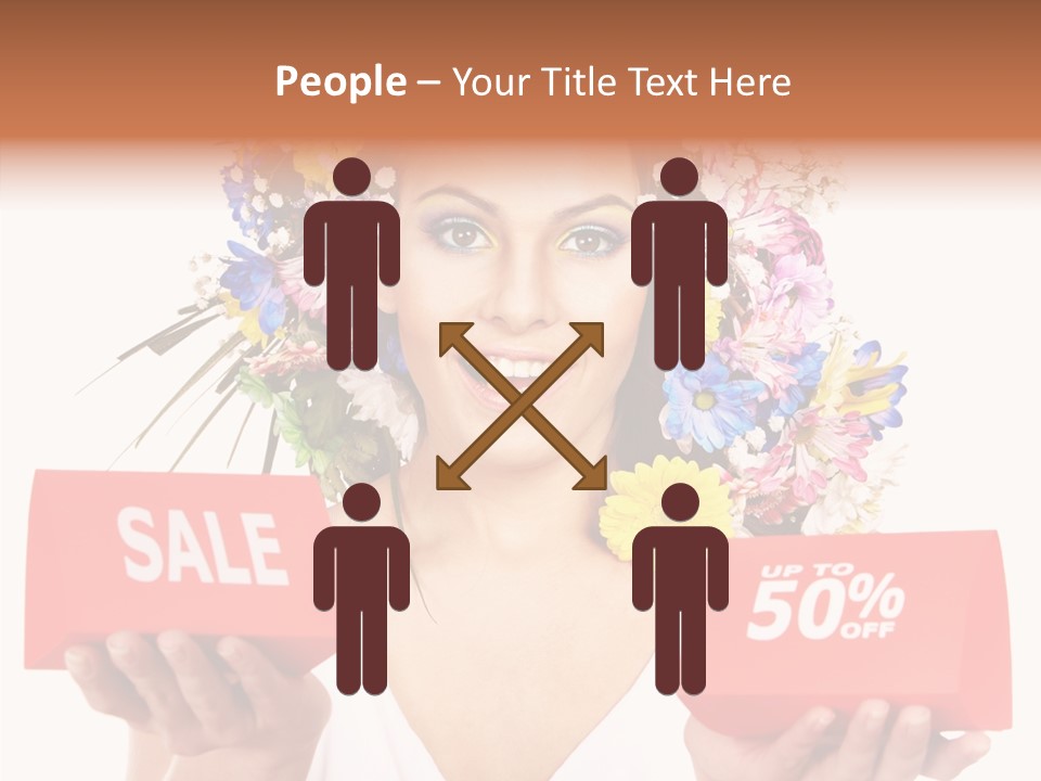 Girl Advertisement Hand PowerPoint Template