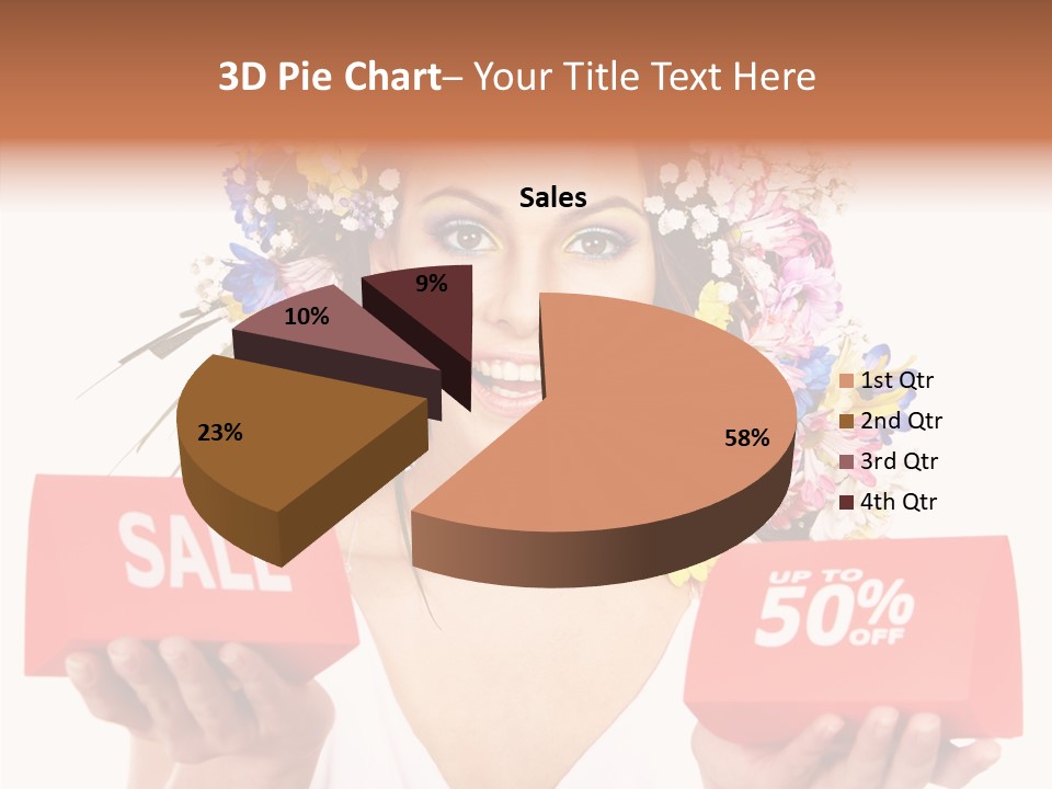 Girl Advertisement Hand PowerPoint Template