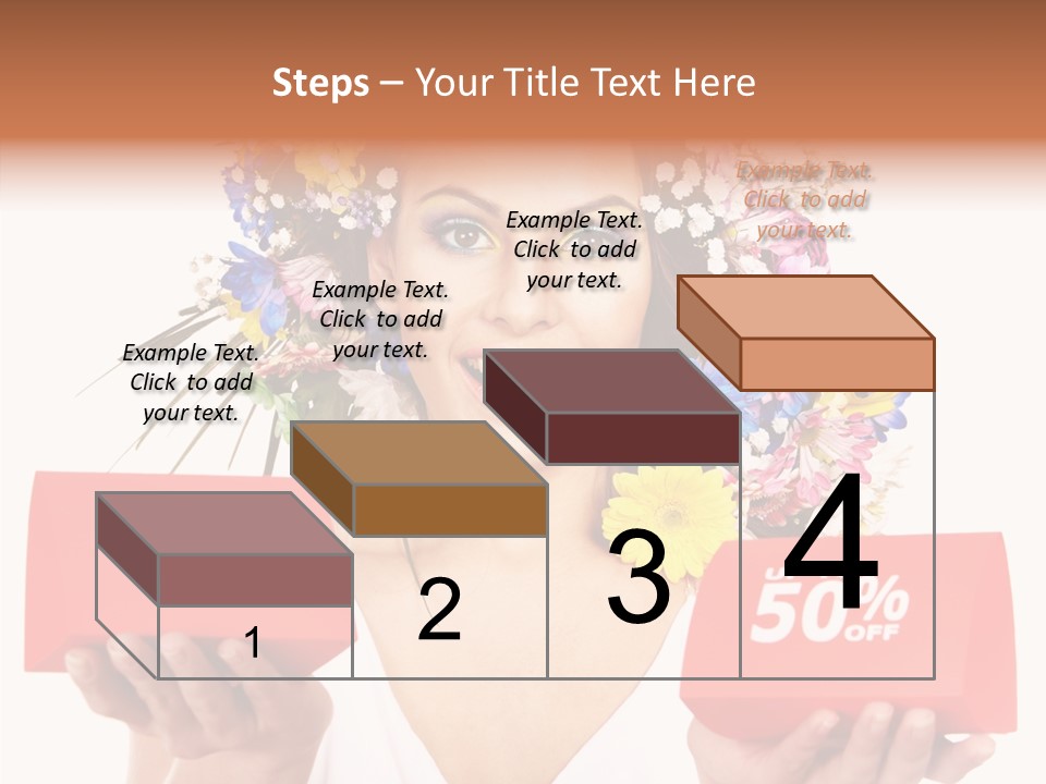 Girl Advertisement Hand PowerPoint Template