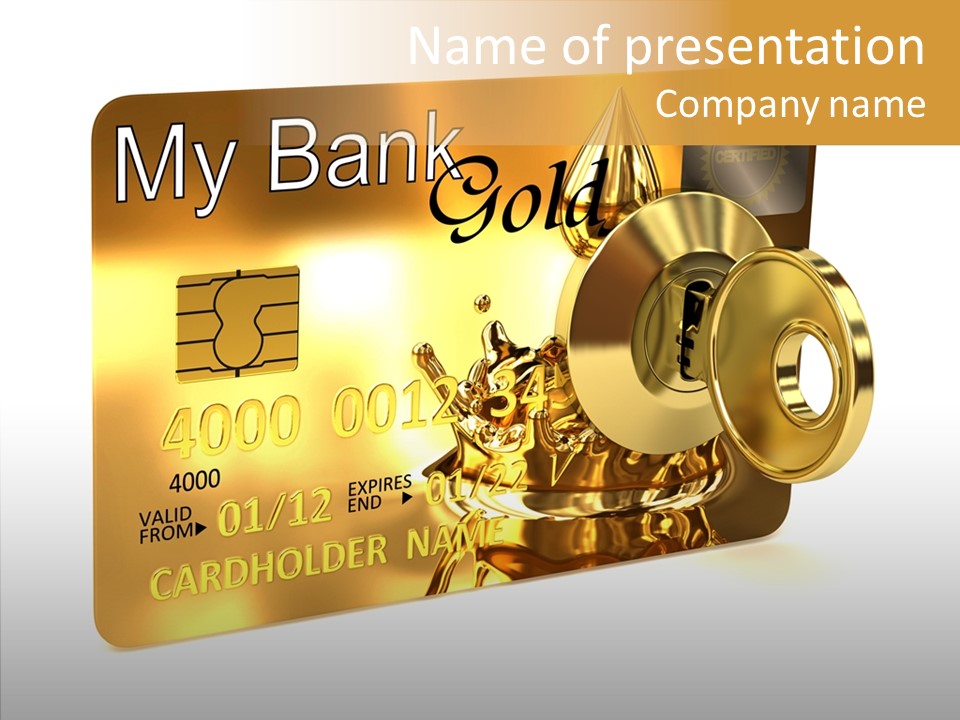 Key Abstract Financial PowerPoint Template