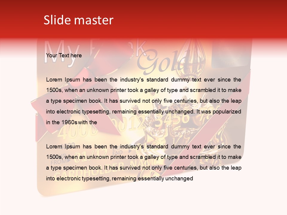 Symbol Golden Background PowerPoint Template