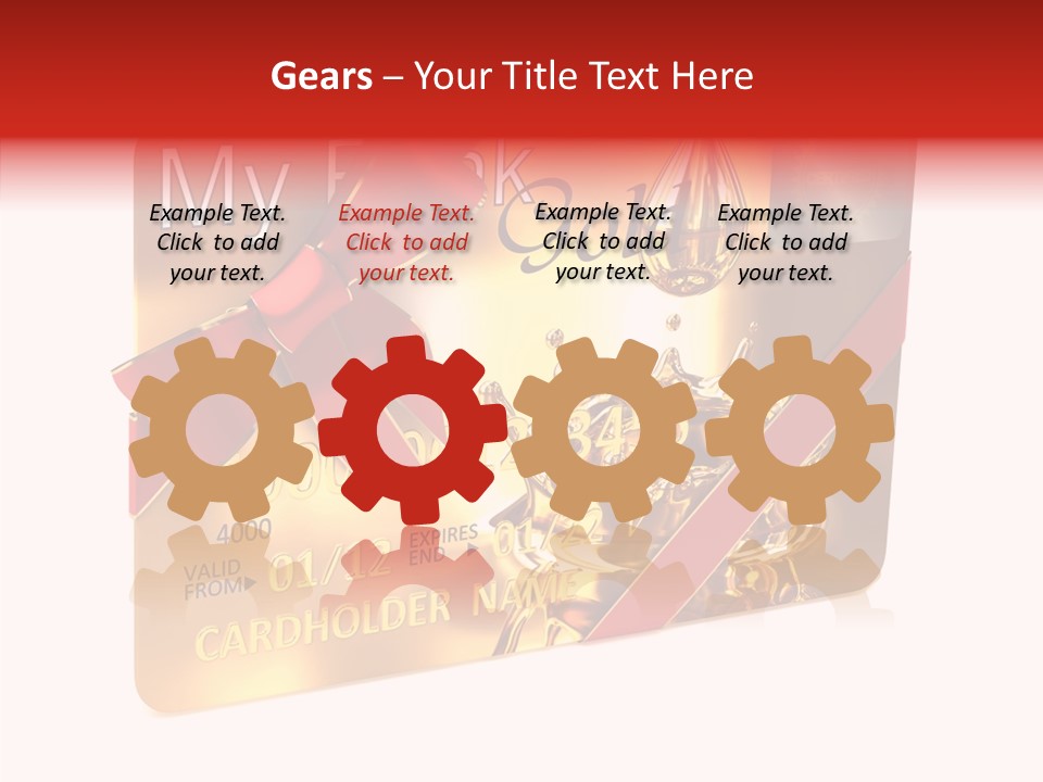 Symbol Golden Background PowerPoint Template