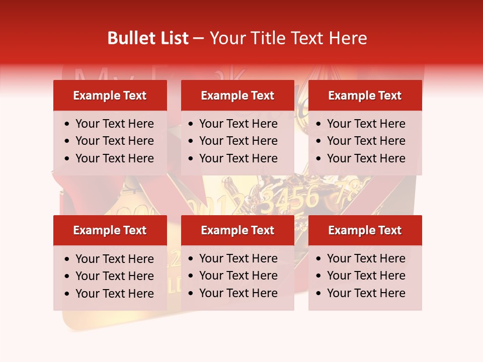 Symbol Golden Background PowerPoint Template