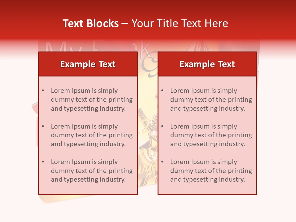 Symbol Golden Background PowerPoint Template
