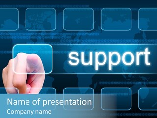 Information Customer Keyboard PowerPoint Template