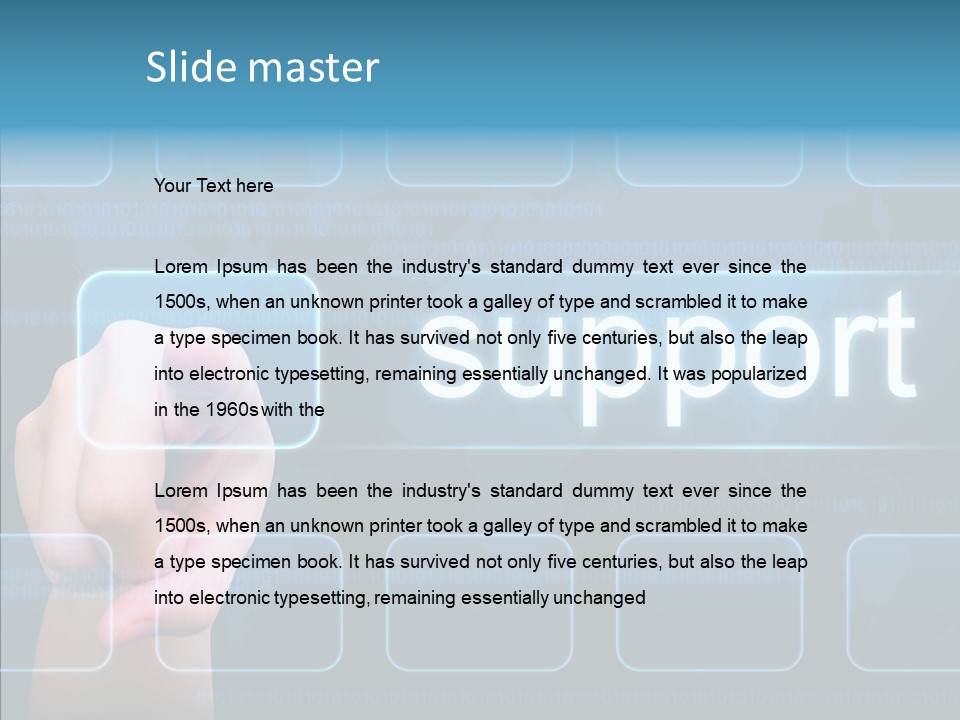 Information Customer Keyboard PowerPoint Template