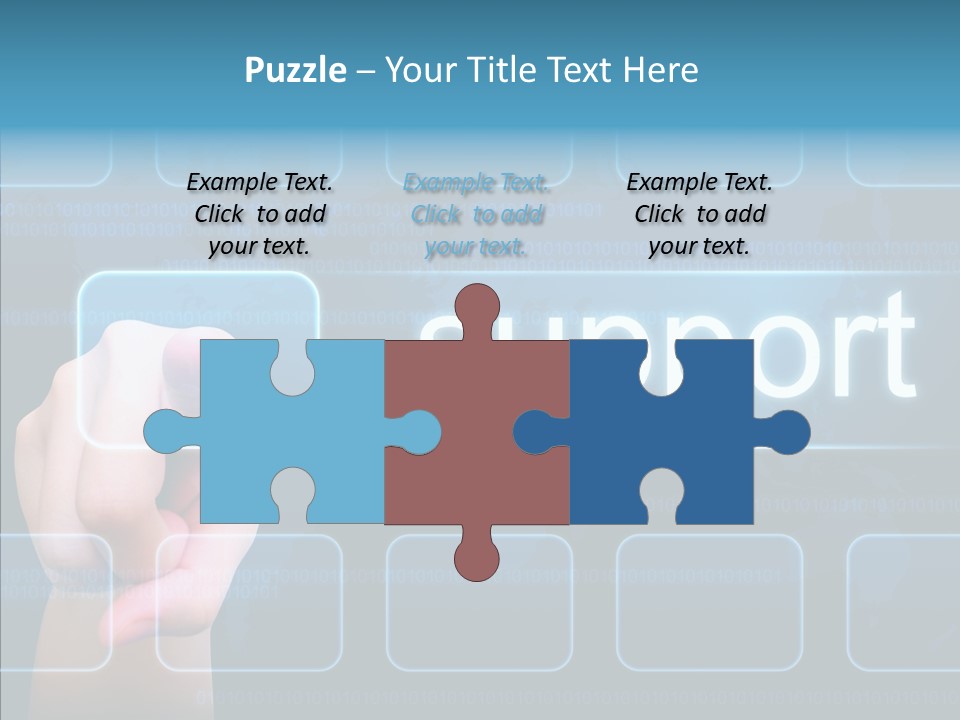 Information Customer Keyboard PowerPoint Template