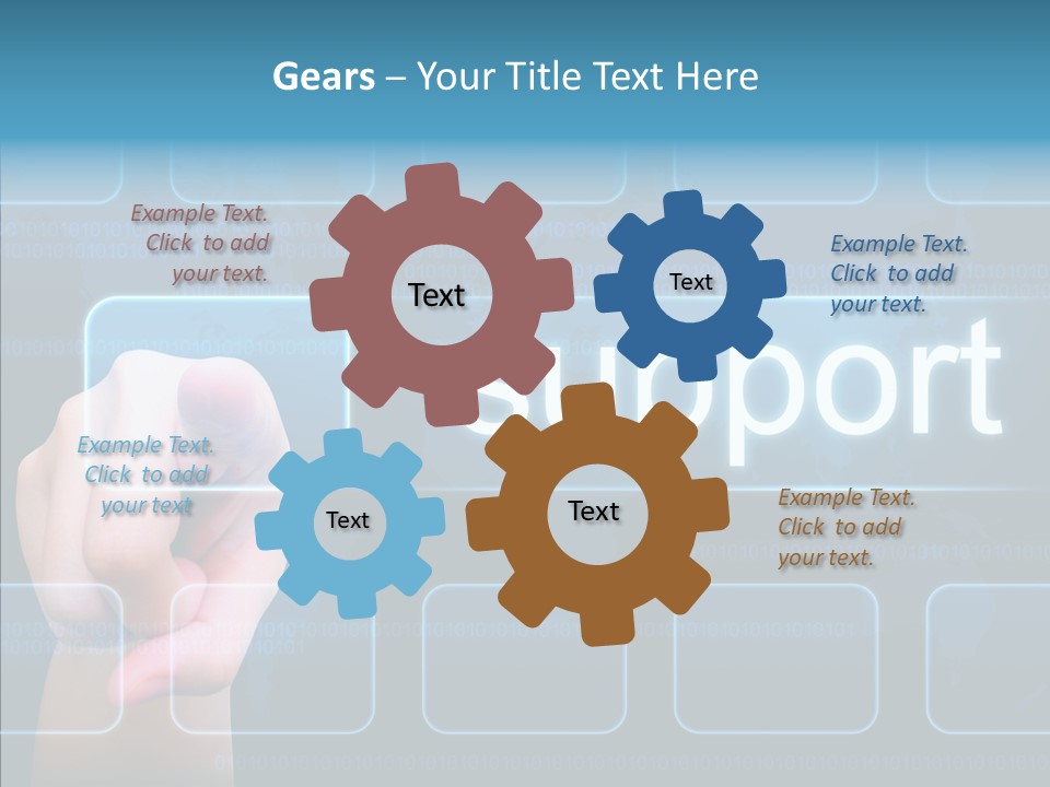 Information Customer Keyboard PowerPoint Template