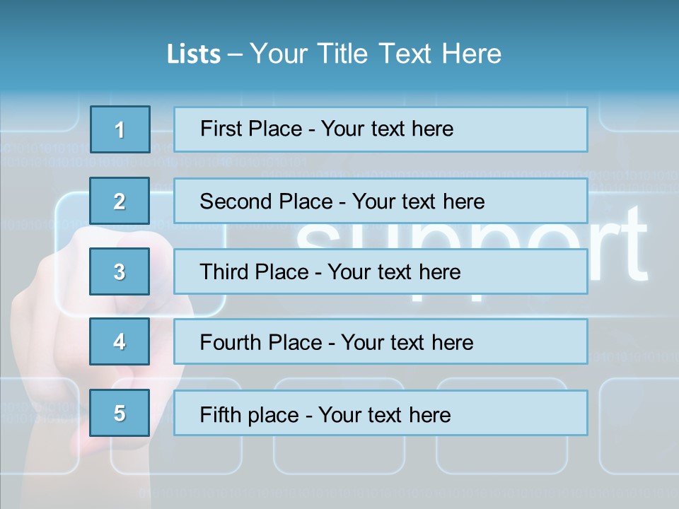 Information Customer Keyboard PowerPoint Template