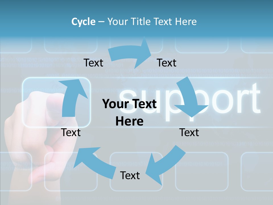 Information Customer Keyboard PowerPoint Template
